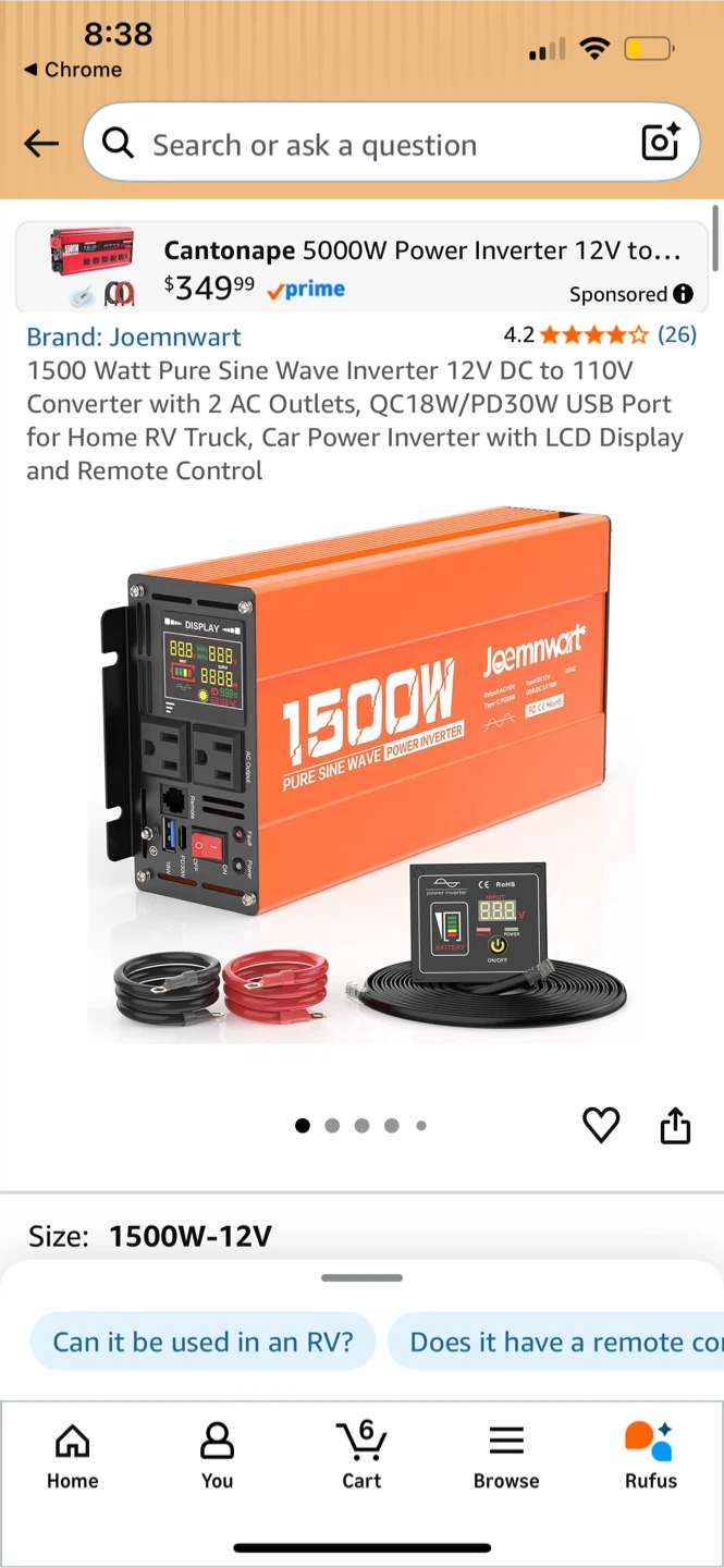 Joemnwrt 1500W Power Inverter - photo 2