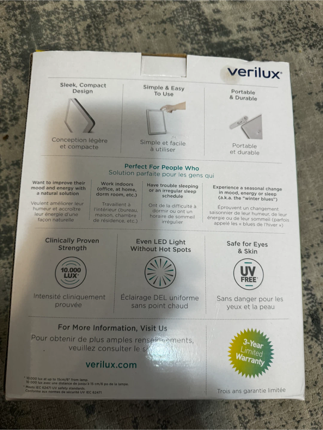 Verilux HappyLight Lucent LED Light Therapy Lamp - photo 3