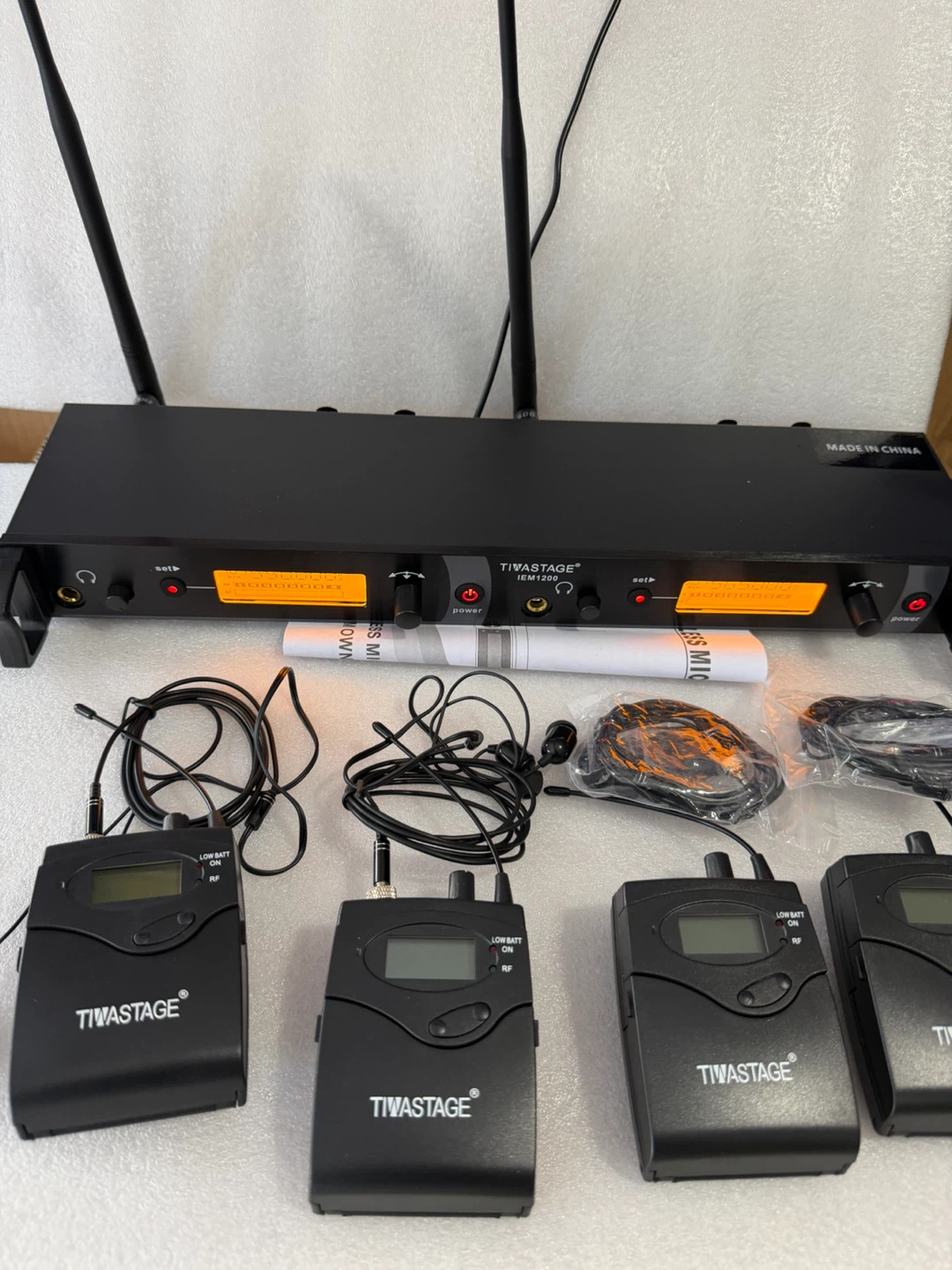 4 bodypacks Personal Monitor Wireless System