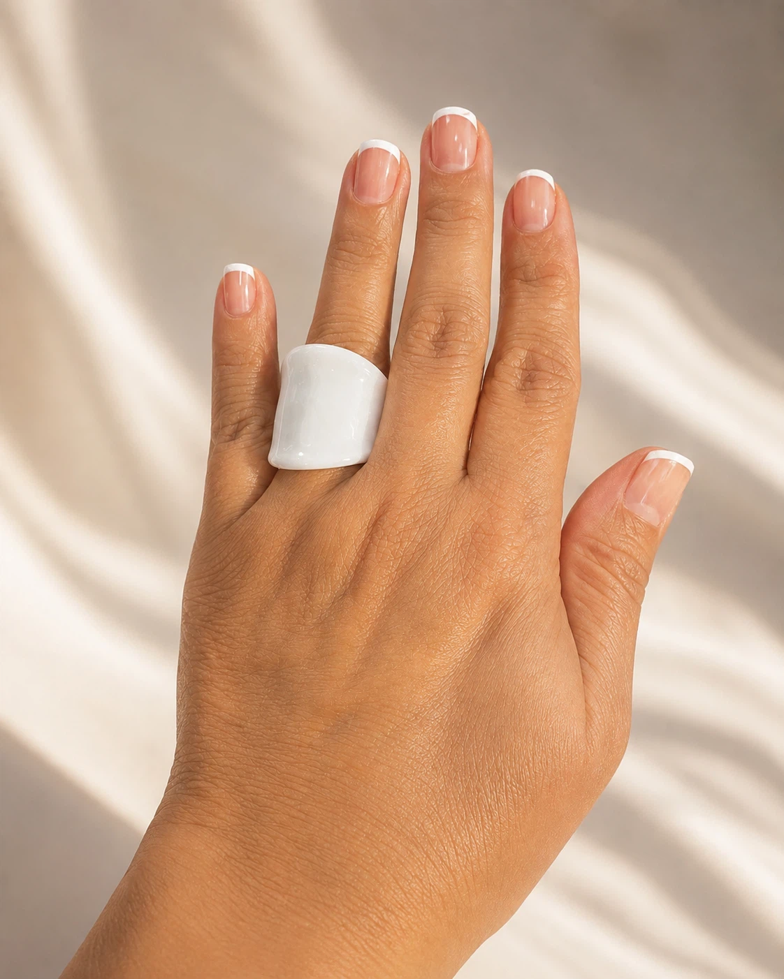 White Statement Ring - photo 2