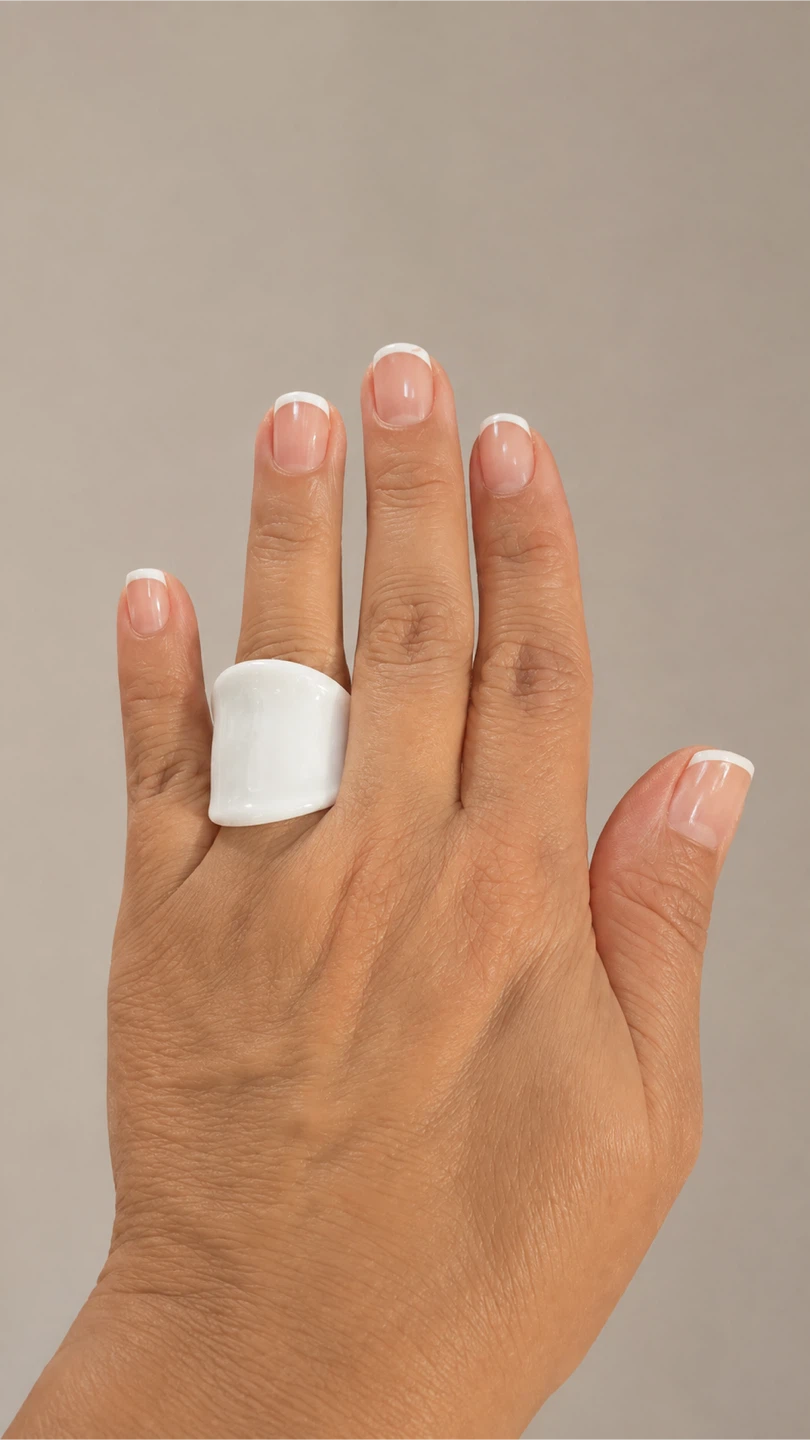 White Statement Ring - photo 3
