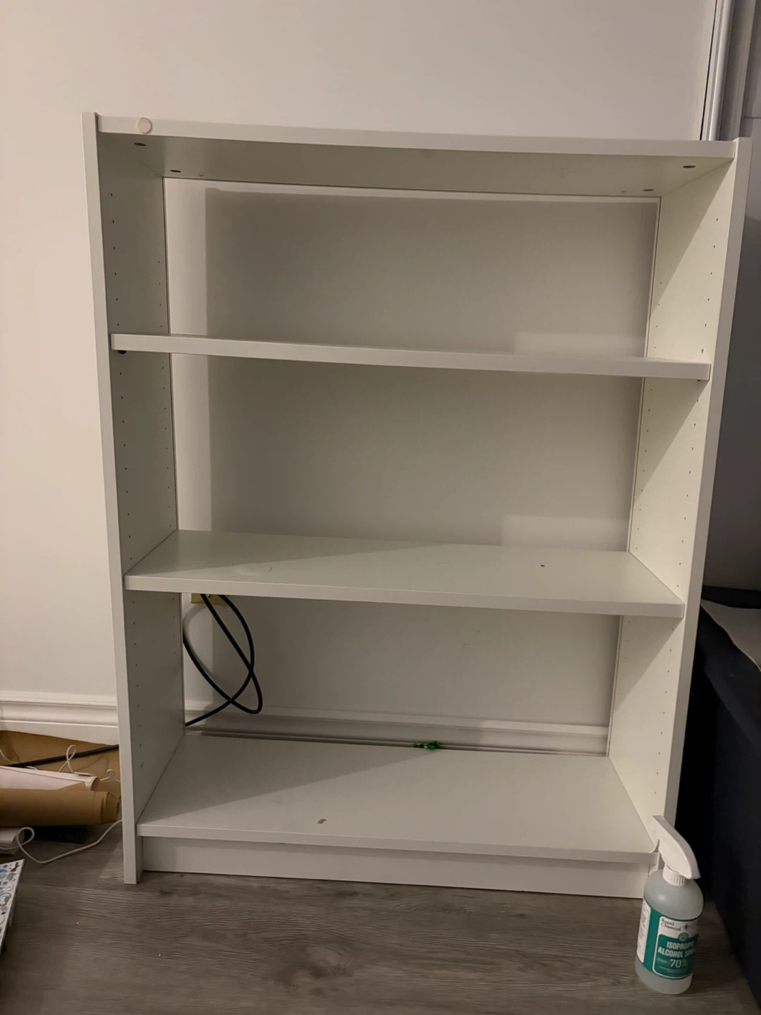 White 4-shelf bookcase