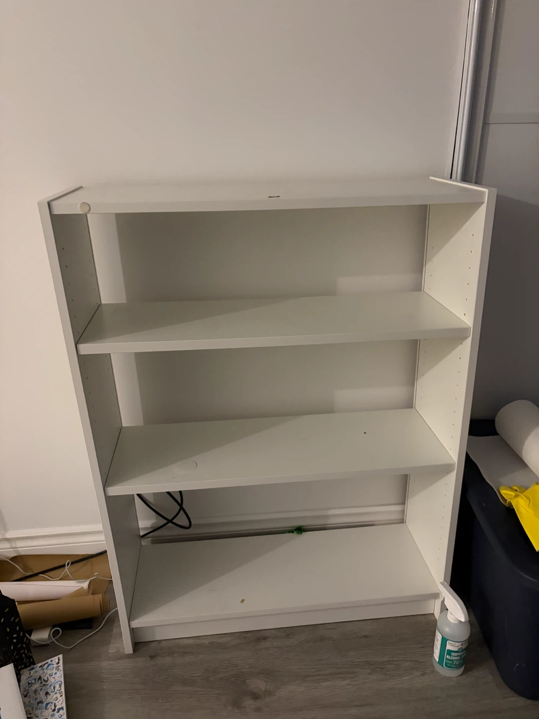 White 4-shelf bookcase - photo 2
