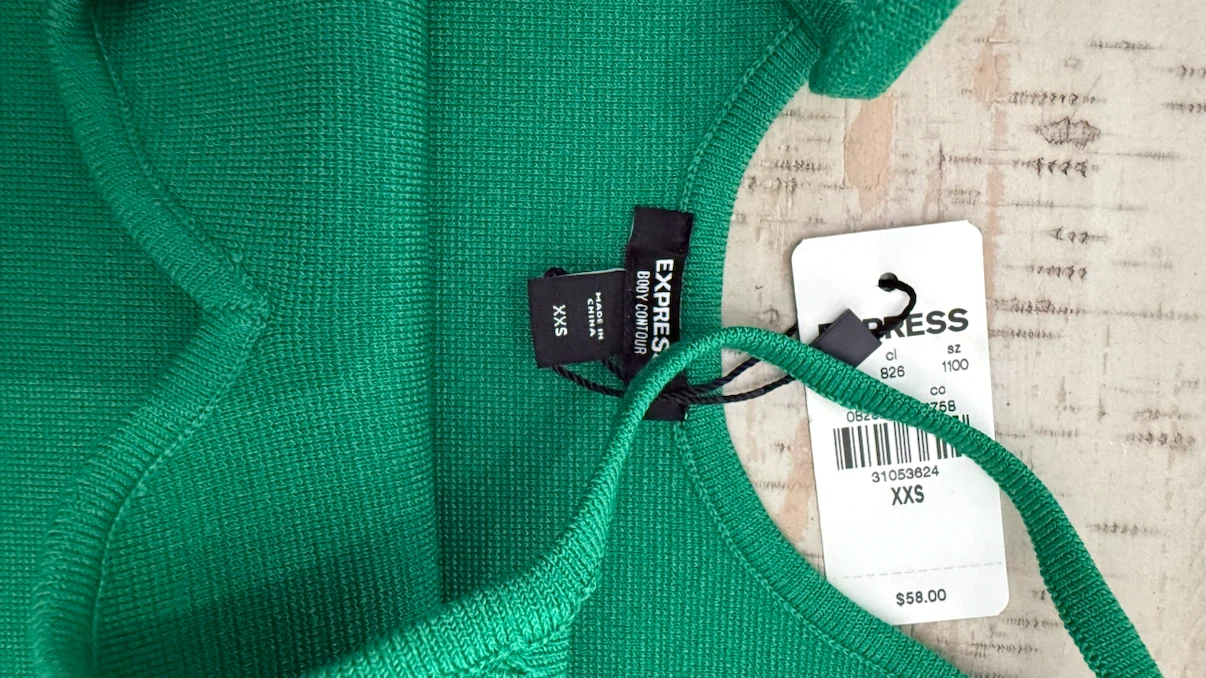 Express Green Body Contour Tank Top XXS - photo 3