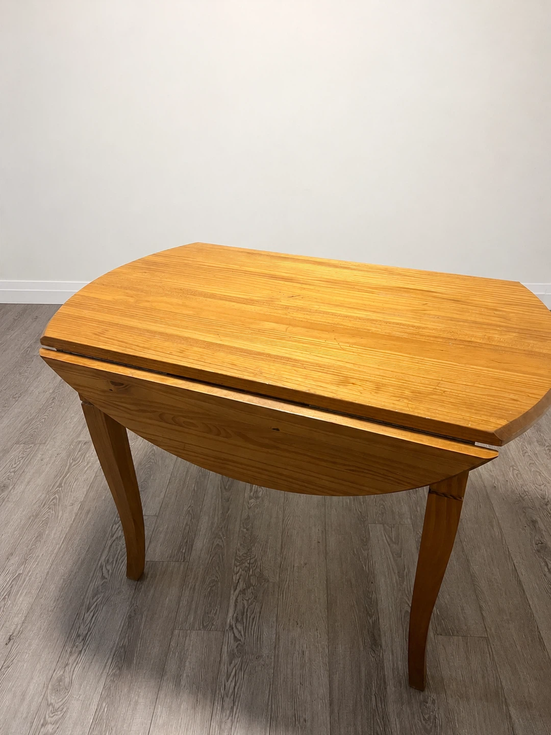 Solid Wood Drop-Leaf Dining Table - photo 5
