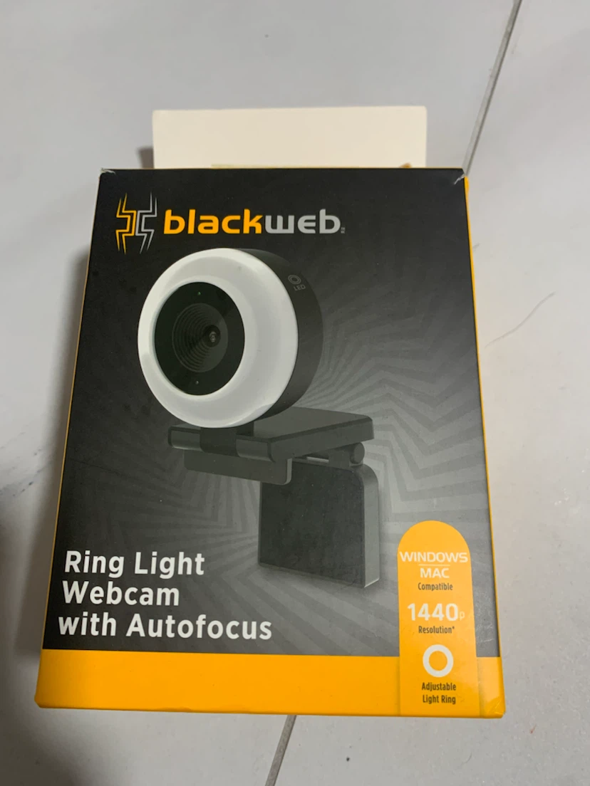 Blackweb Ring Light Webcam with Autofocus 1440p
