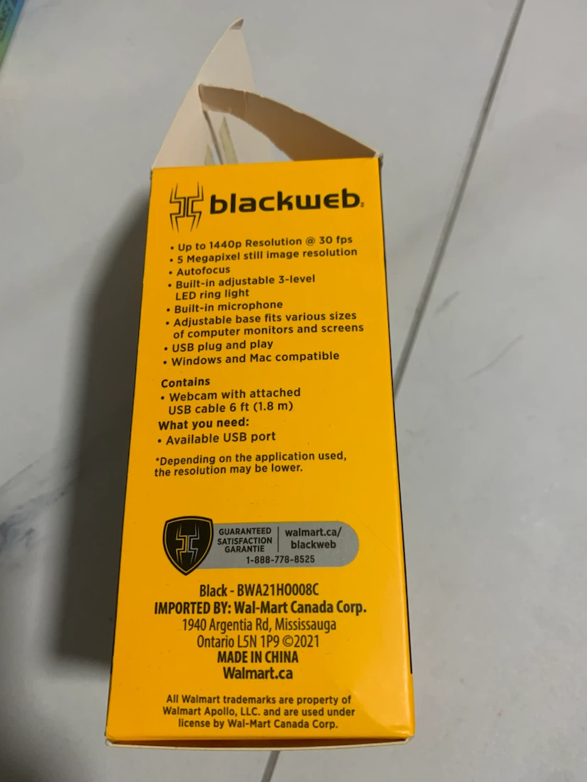 Blackweb Ring Light Webcam with Autofocus 1440p - photo 2