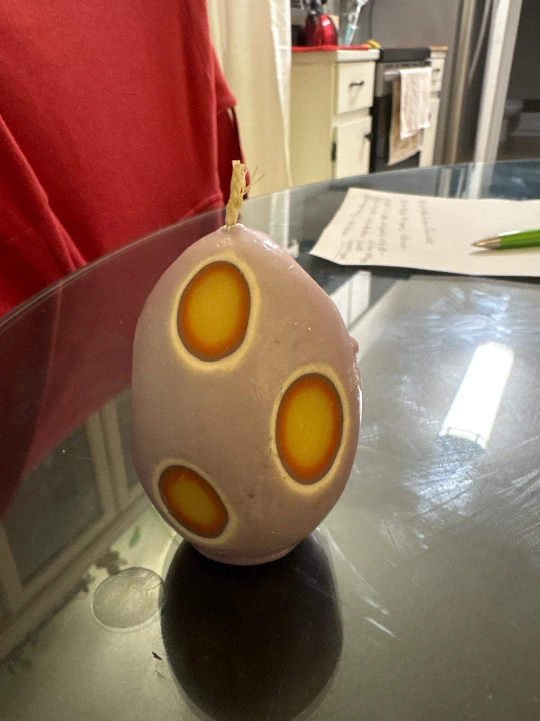 Russ Accents of Spring Lavender Egg Candle