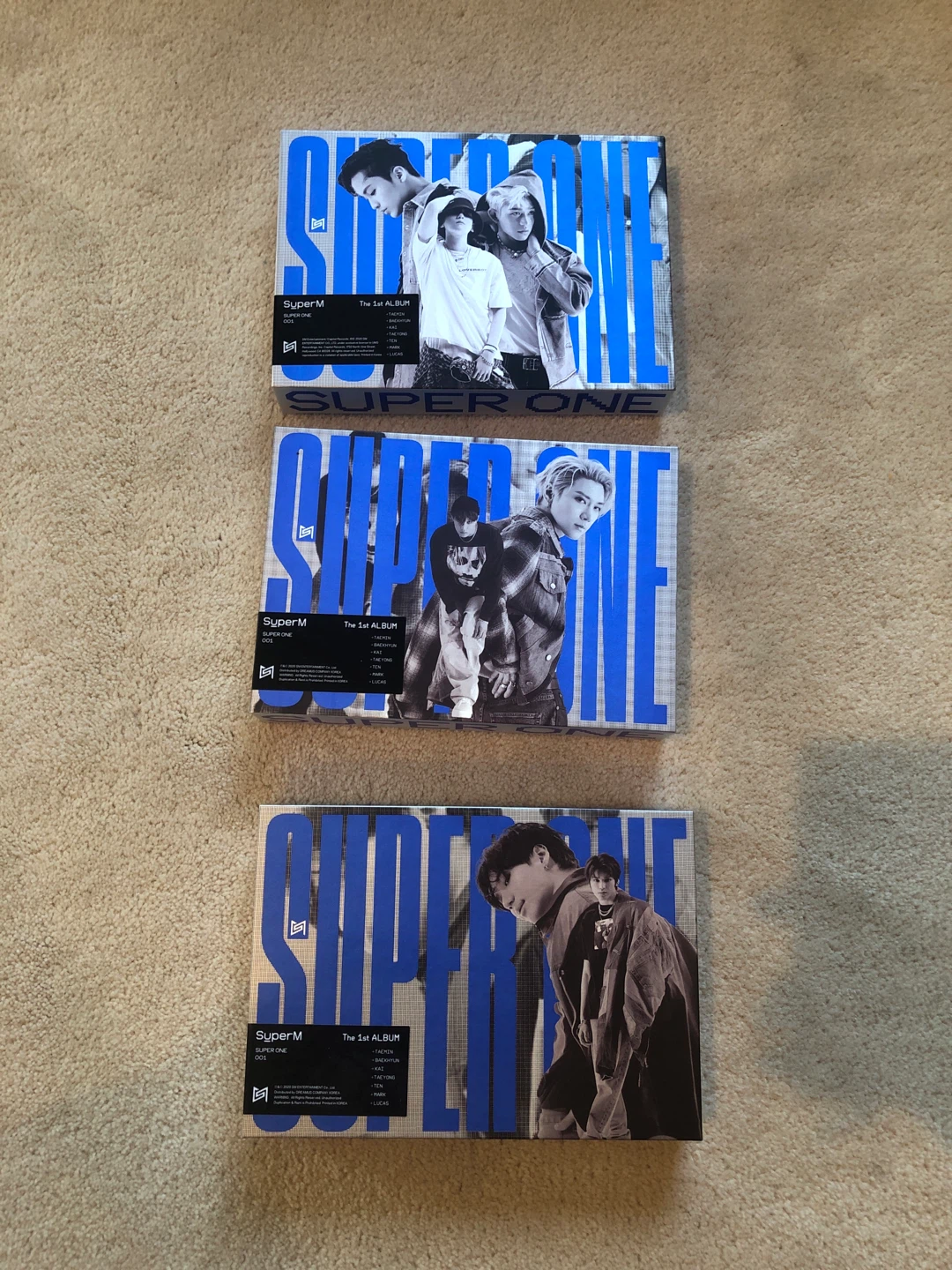 SuperM The 1st Album 'Super One' K-Pop CDs (3 Versions)