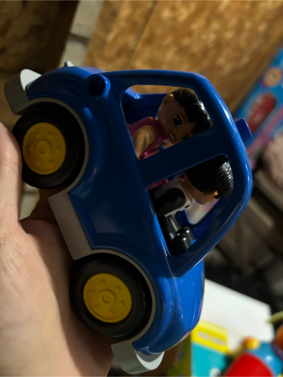 Blue Toy Police Car with Figures - photo 2