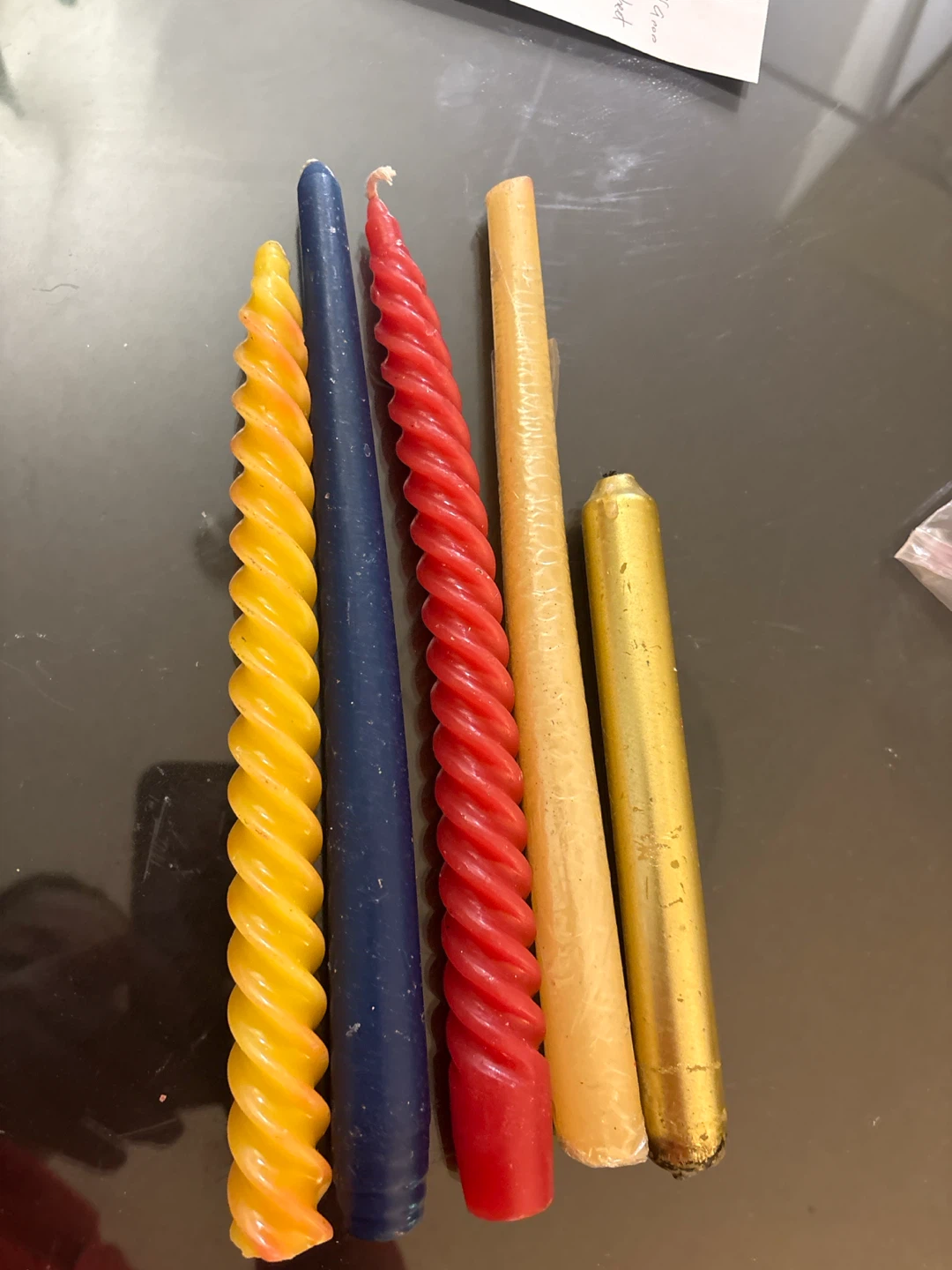 Set of 5 Spiral Candles