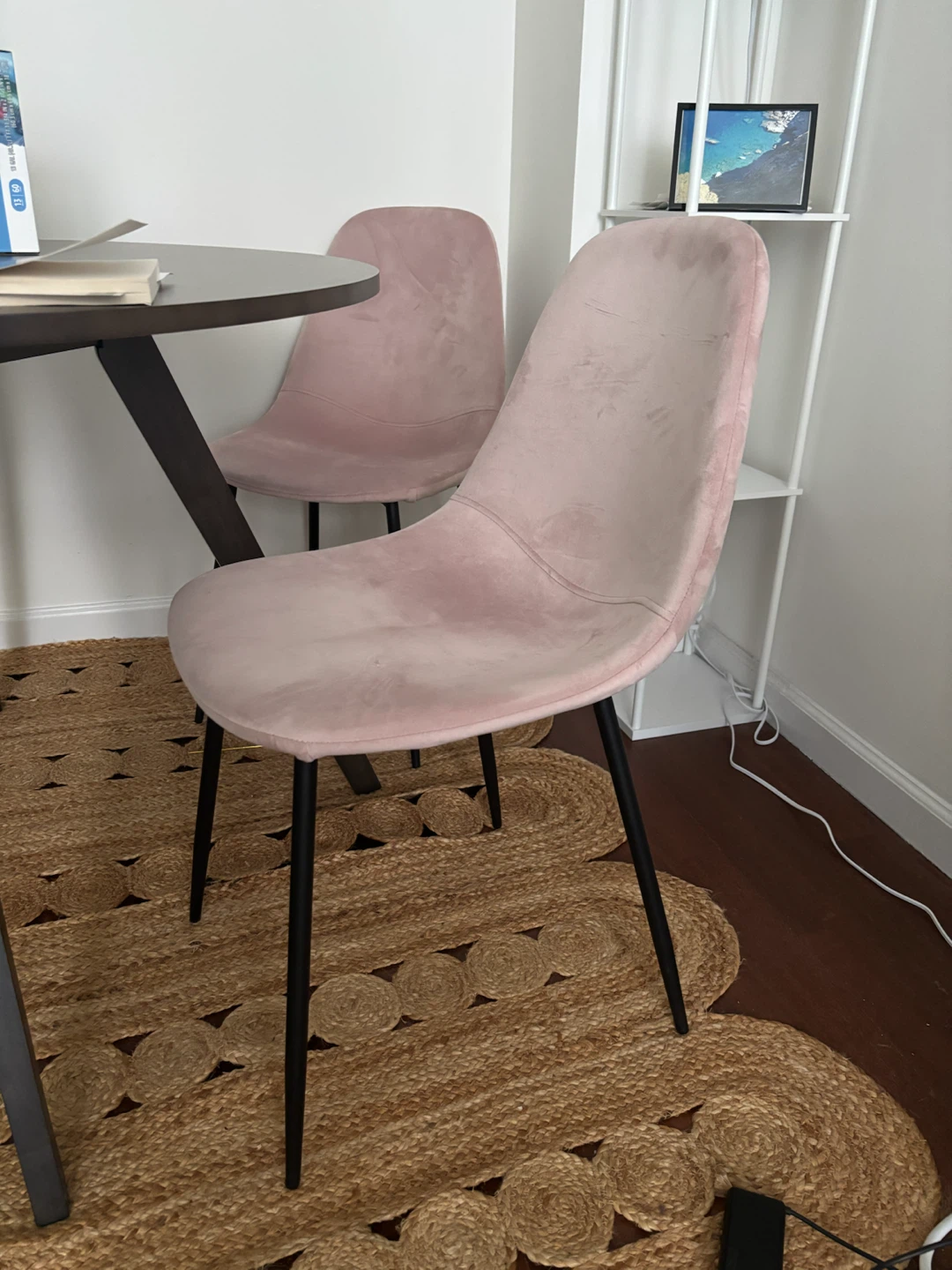 Pink Velvet Dining Chairs (Set of 2)