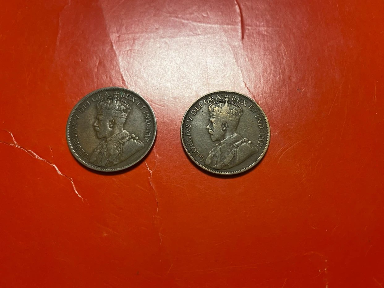 Two Canadian One Cent Coins - 1916 & 1918 - photo 2