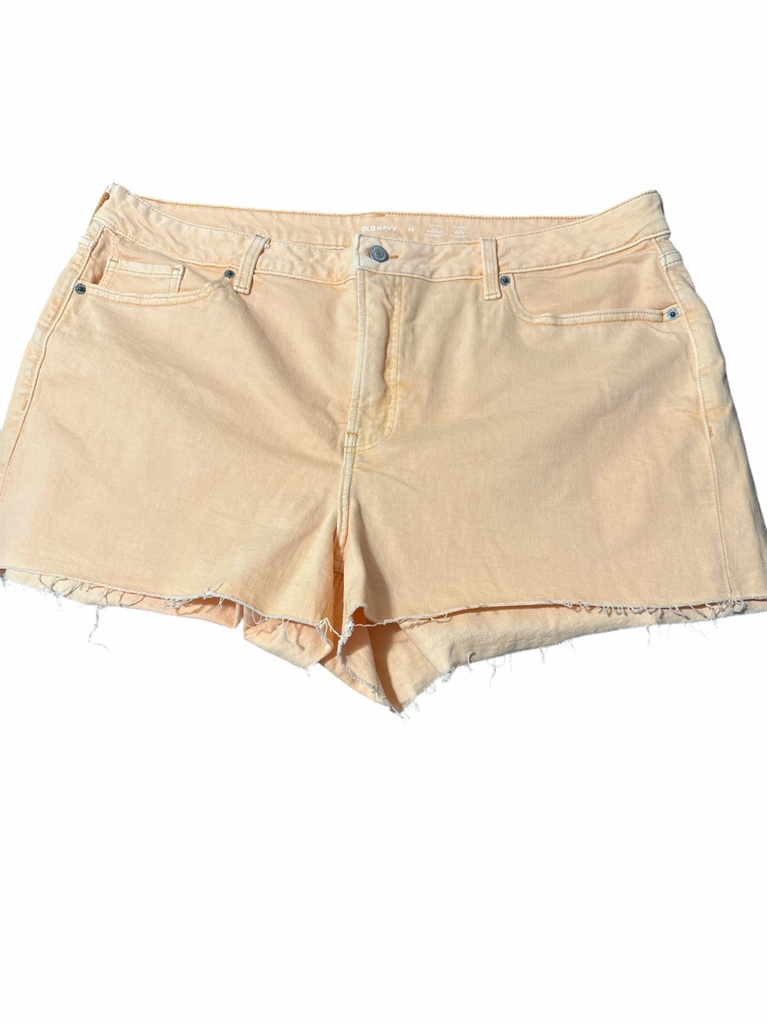 Old Navy High-Rise O.G. Straight Denim Shorts Size 20 Peach - photo 3
