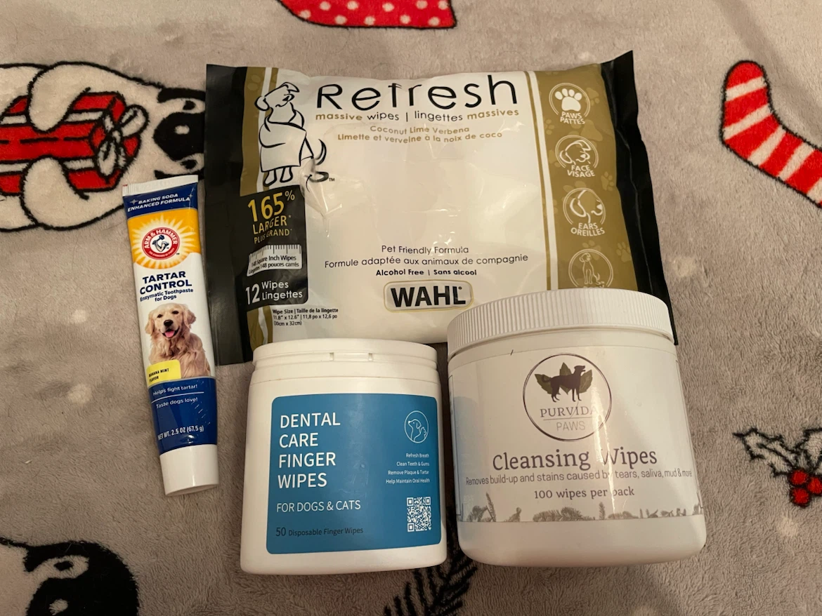Dog Wipes & ToothPaste Lot