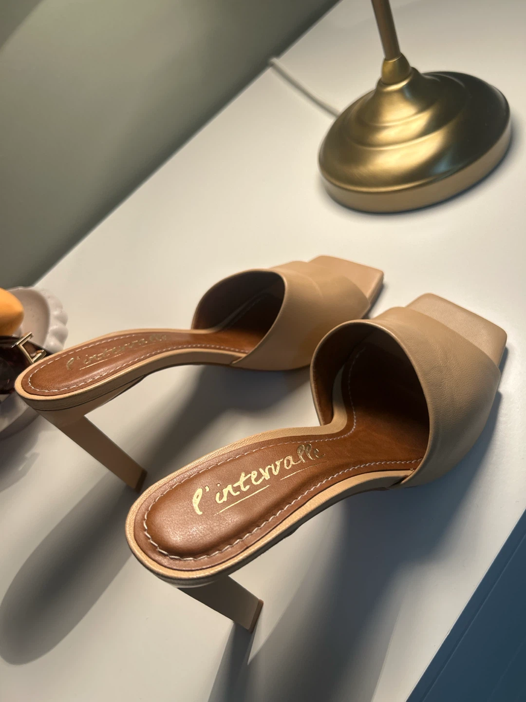 L'Intervalle Leather Heeled Mules