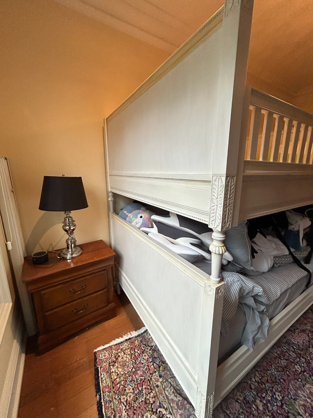 Traditional Off-White Bunk Bed with Trundle - photo 4