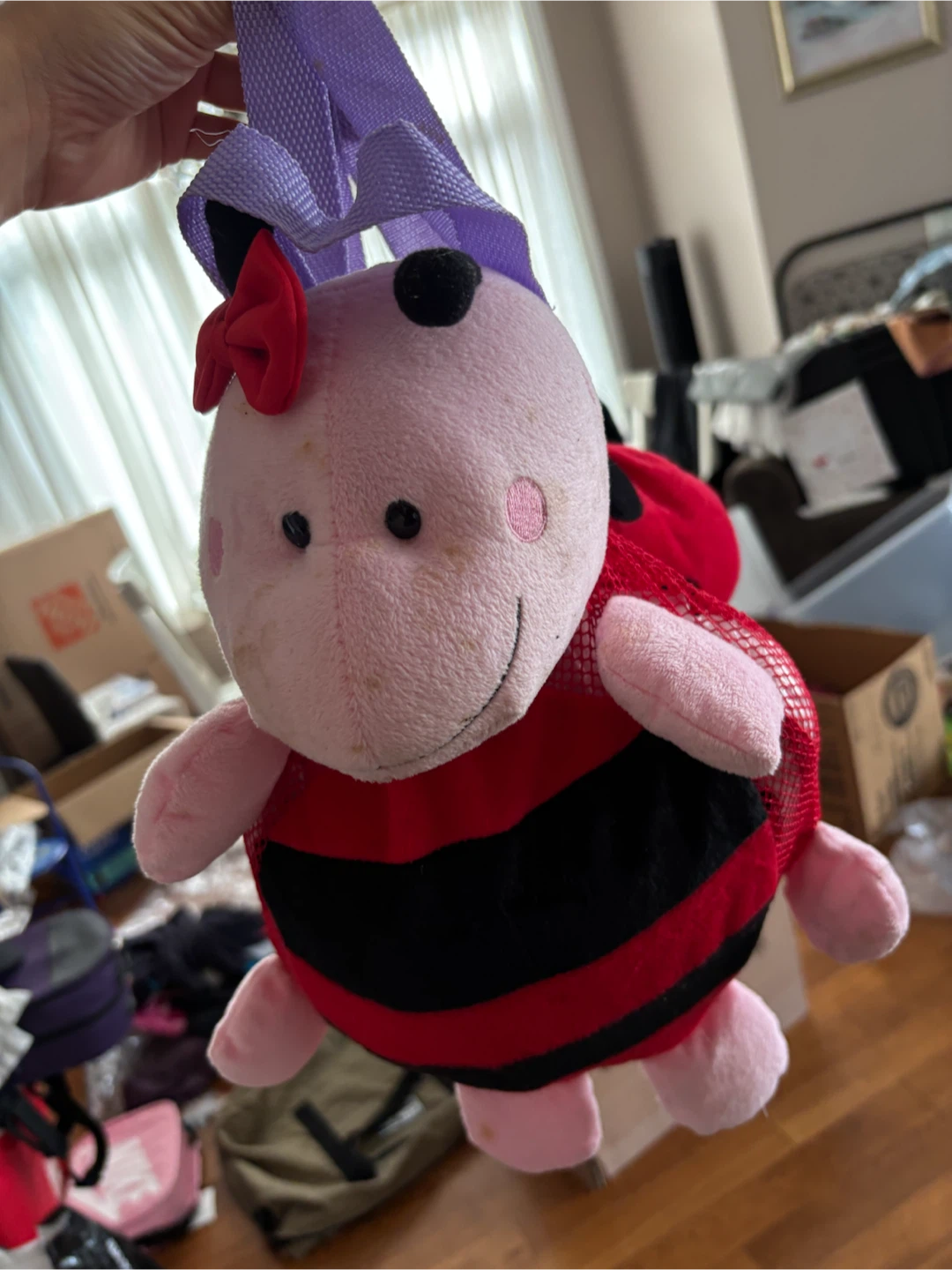 Plush Ladybug Backpack