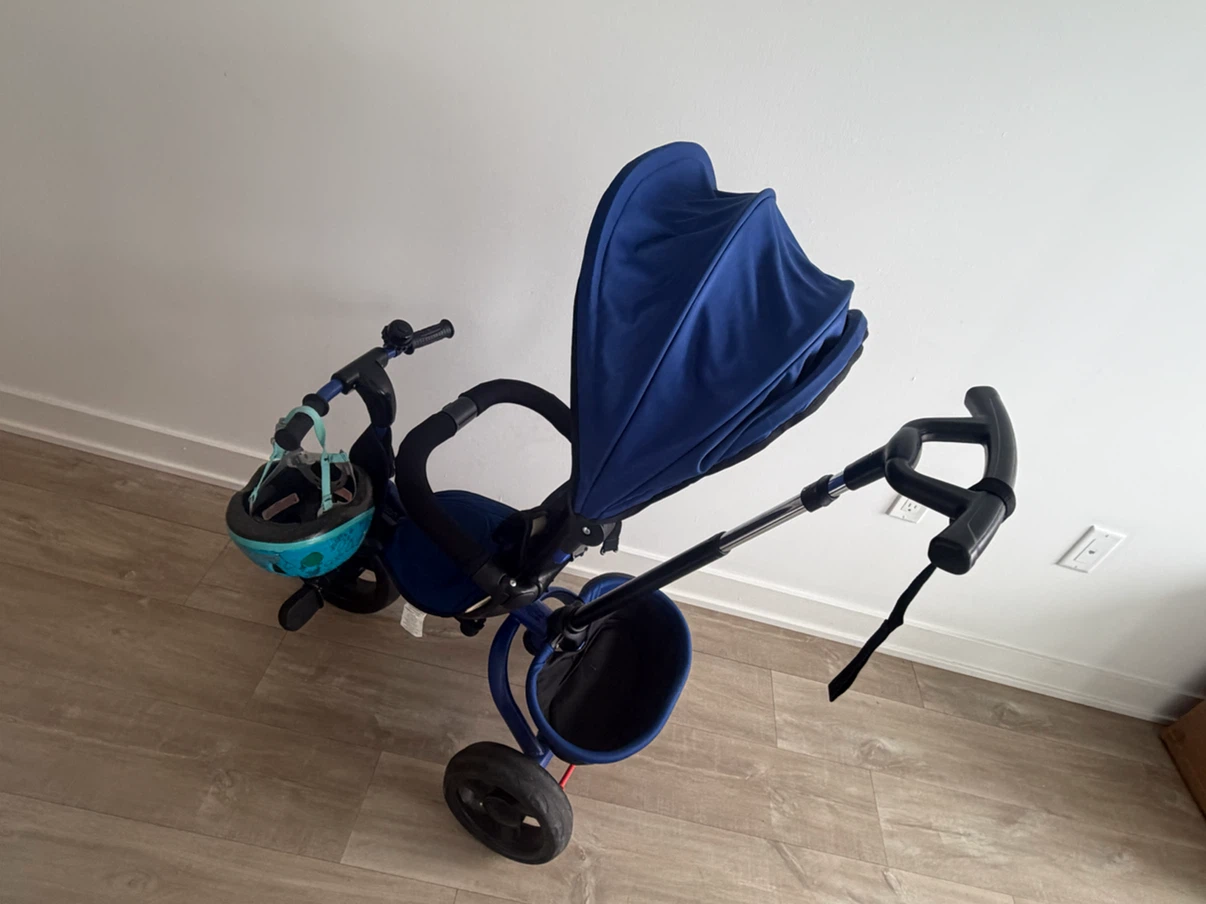Blue Kids Tricycle with Helmet