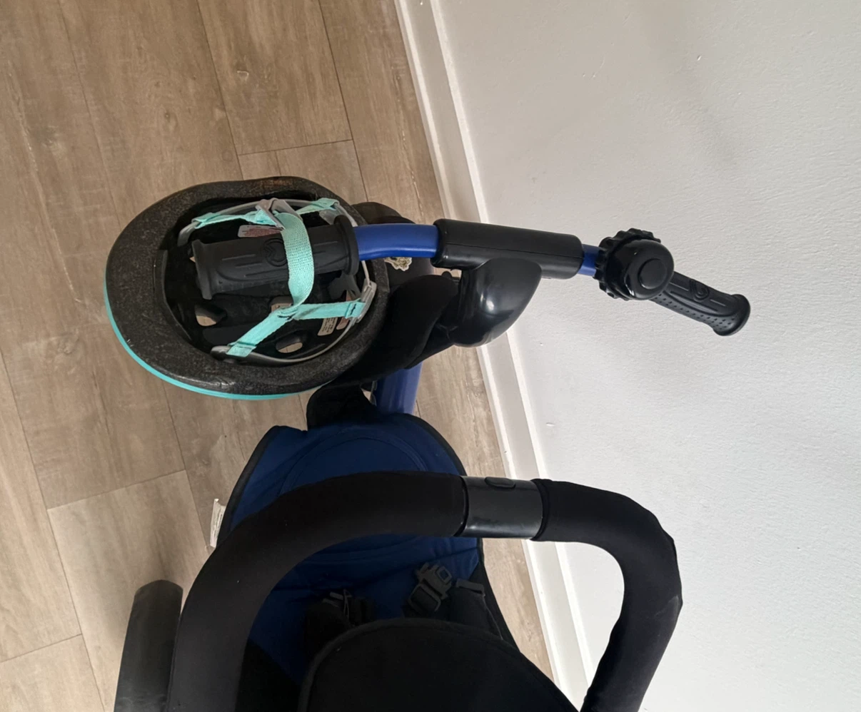Blue Kids Tricycle with Helmet - photo 2