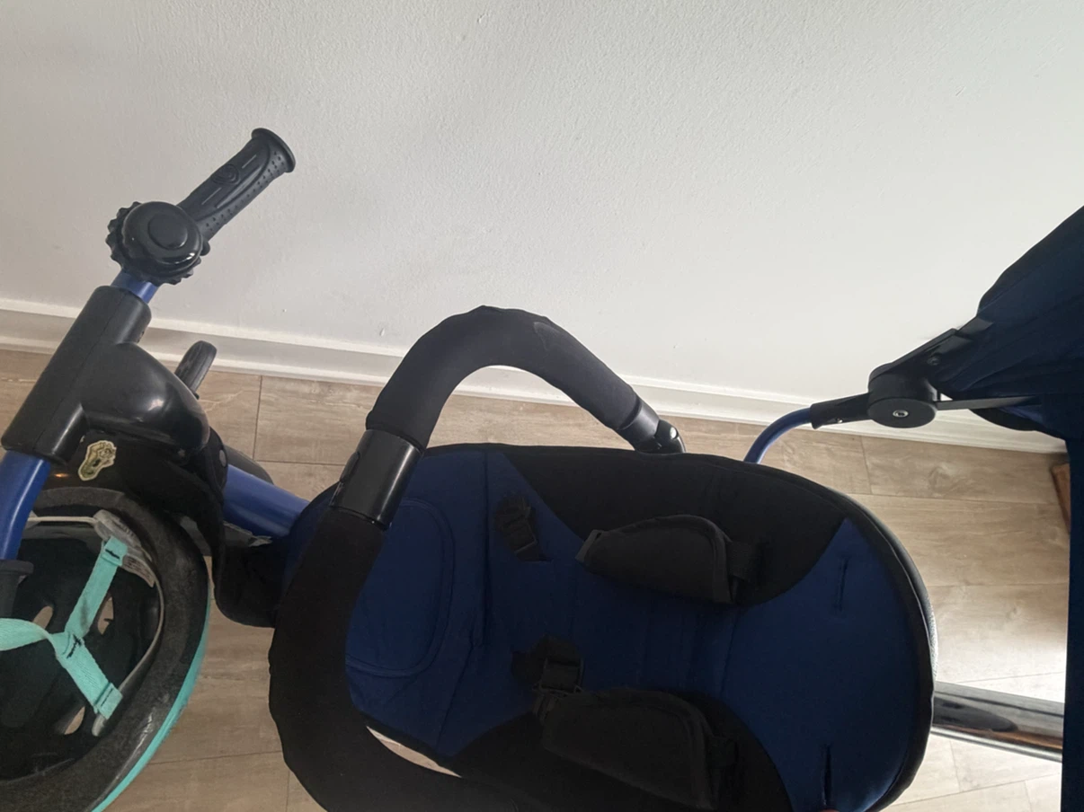 Blue Kids Tricycle with Helmet - photo 3