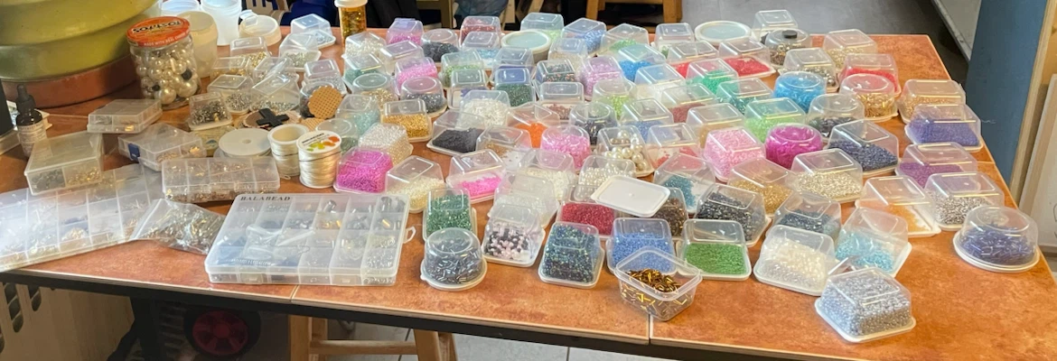 Large lot of beads and jewelry making supplies