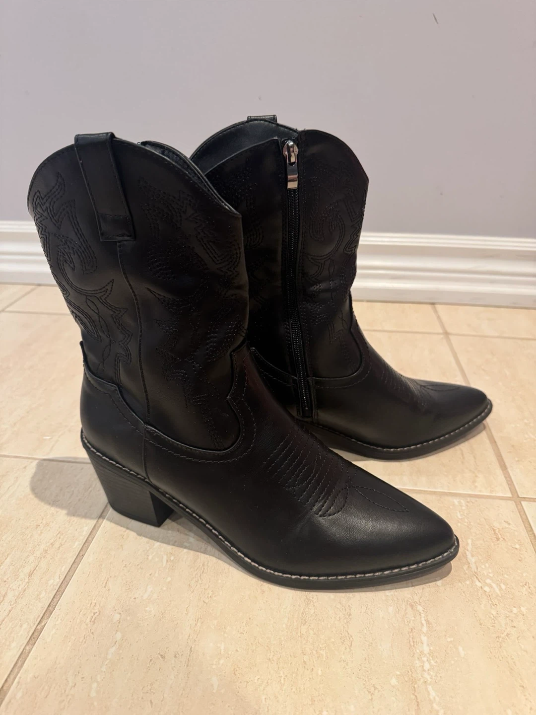Black Western Cowboy Boots - photo 3