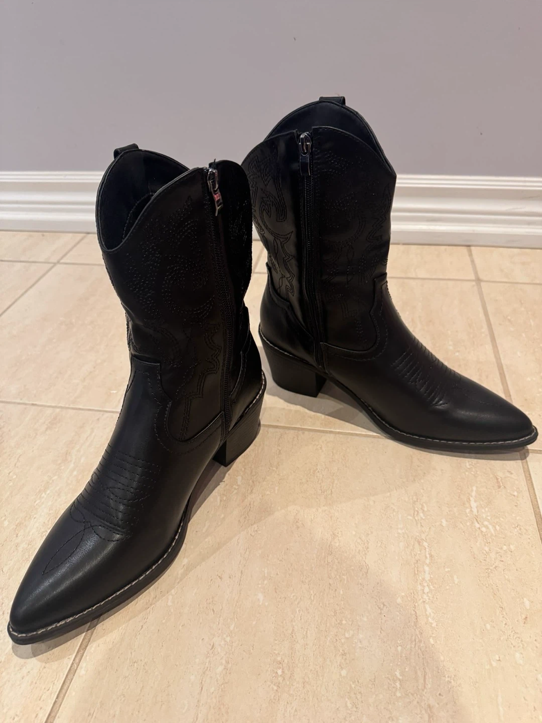 Black Western Cowboy Boots - photo 4