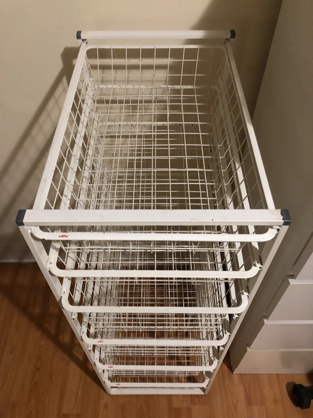 White Wire Storage Cart with 6 Drawers - photo 2