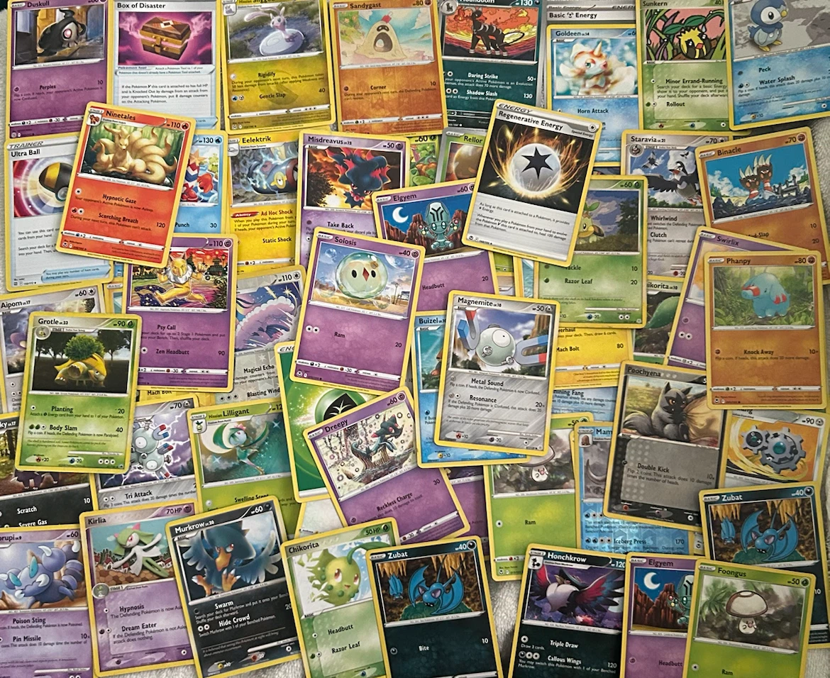 Assorted Pokémon Trading Cards & Pokémon: The First Movie VHS - photo 2