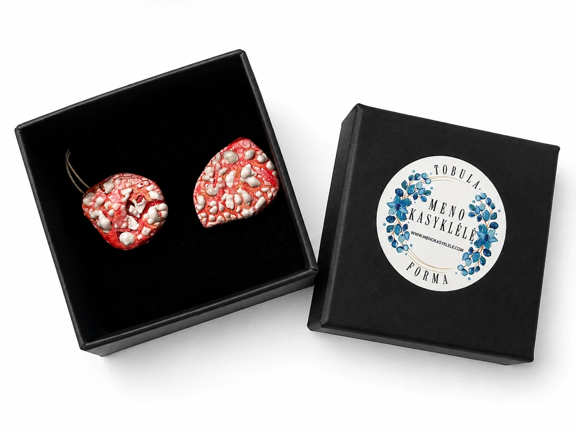 Lithuanian porcelain earrings (originally $25)