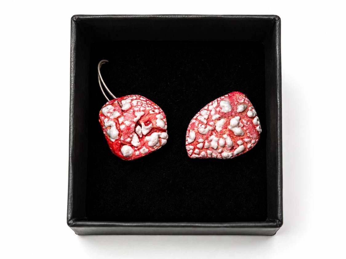 Lithuanian porcelain earrings (originally $25) - photo 2
