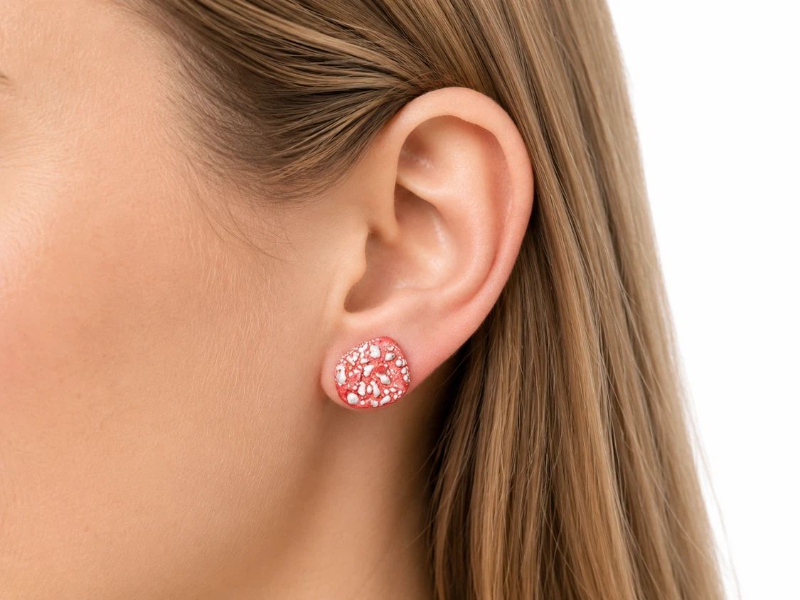 Lithuanian porcelain earrings (originally $25) - photo 3
