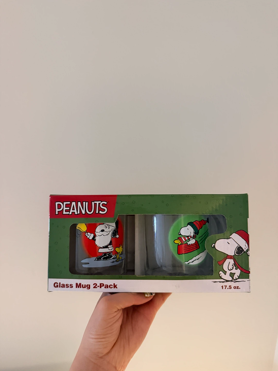 Peanuts Glass Mug 2-Pack
