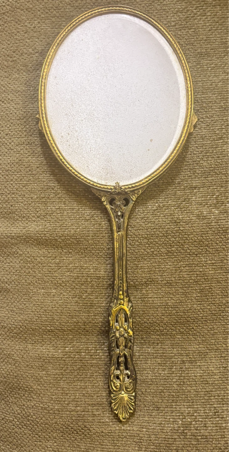 Vintage Ornate Hand Mirror - photo 2