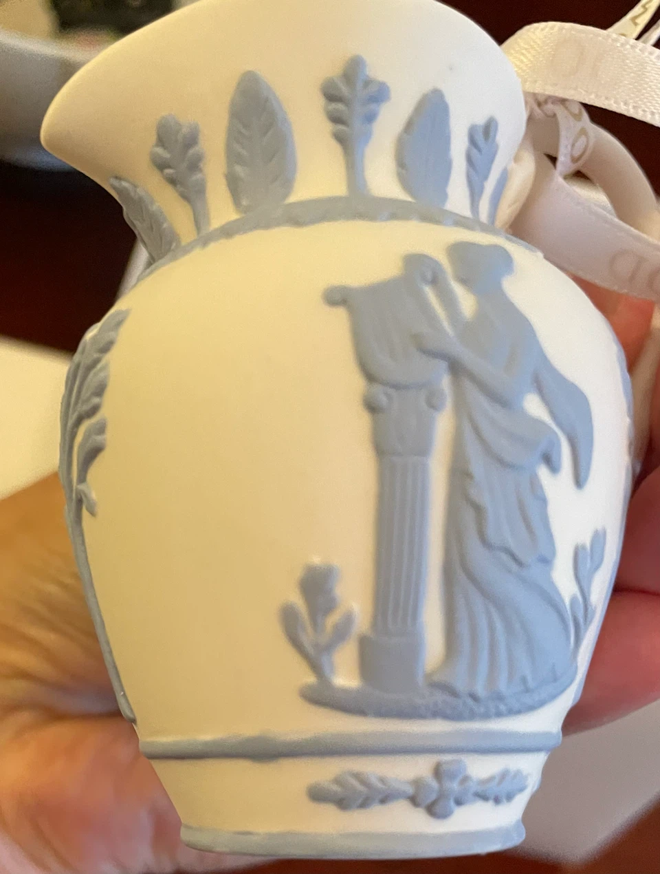 Wedgwood Jasperware Creamware Small Jug Ornament - photo 5