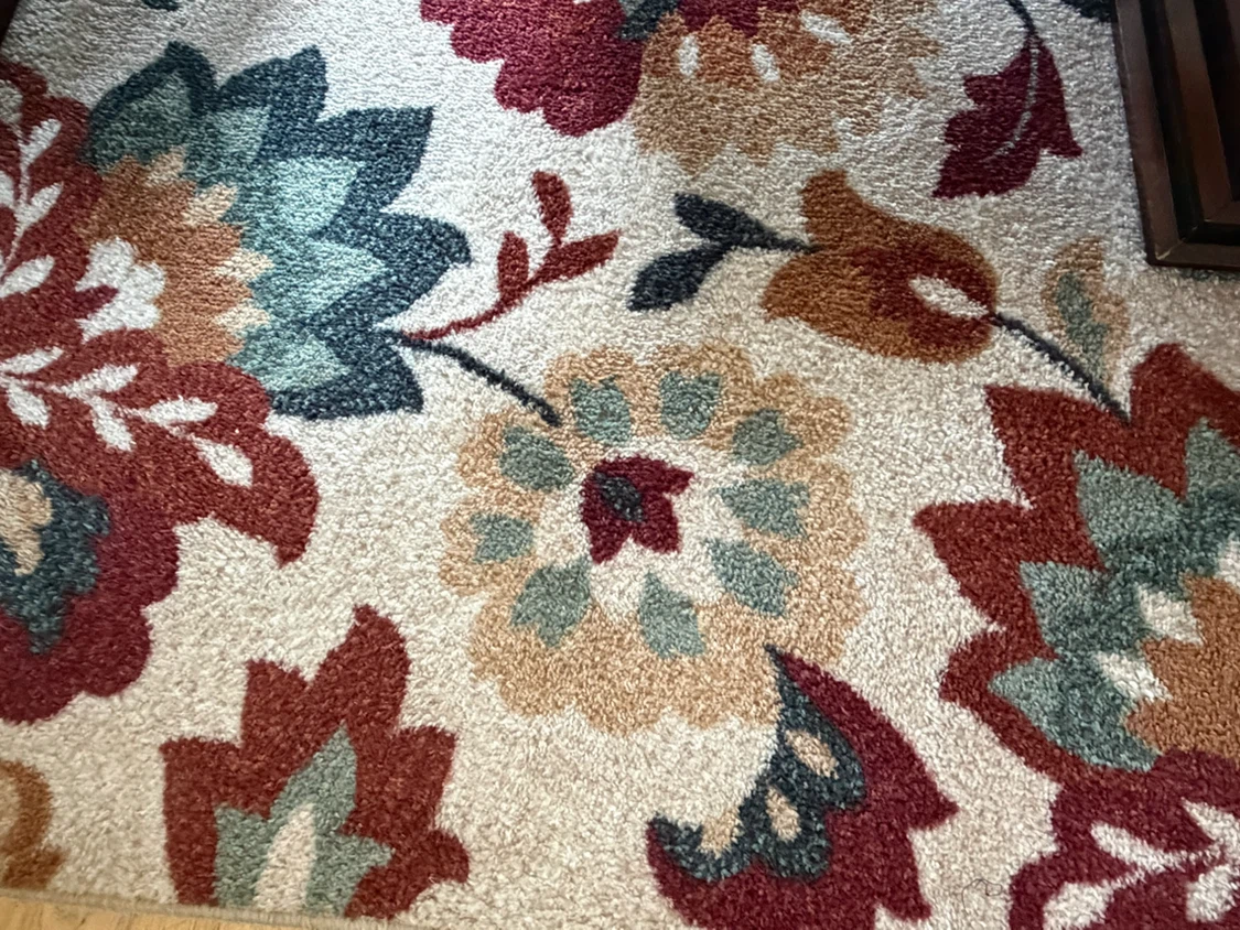 Area Rug with Floral Pattern
