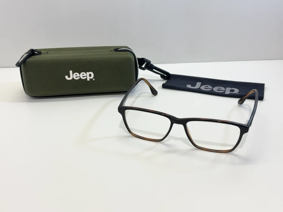 Jeep Eyeglasses Black and Tortoiseshell Rectangular