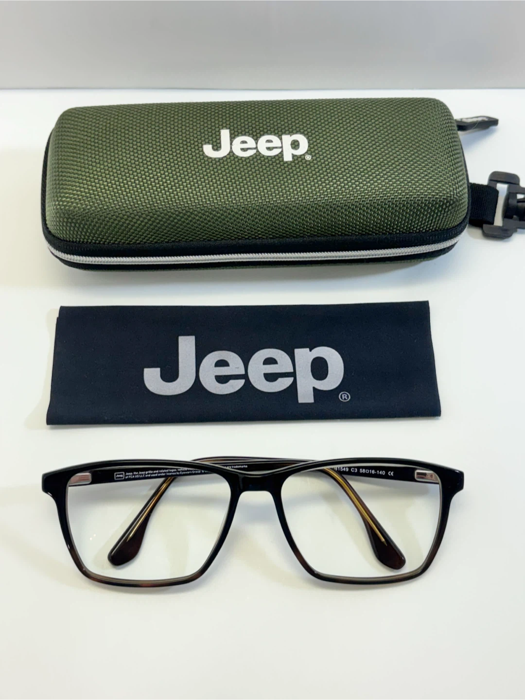 Jeep Eyeglasses Black and Tortoiseshell Rectangular - photo 2