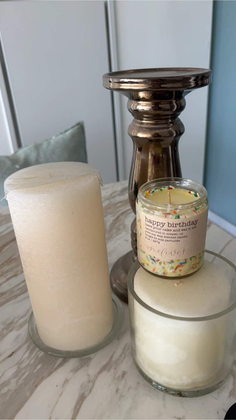 Unused Candles and holder - photo 2