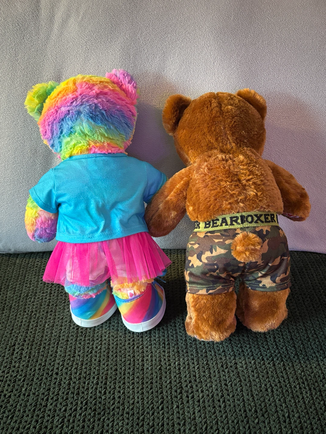 Build-A-Bear Rainbow and Brown Bears with Outfits - photo 2