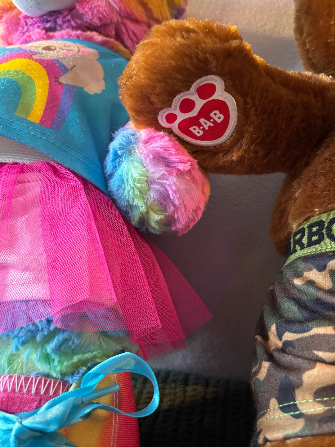 Build-A-Bear Rainbow and Brown Bears with Outfits - photo 4