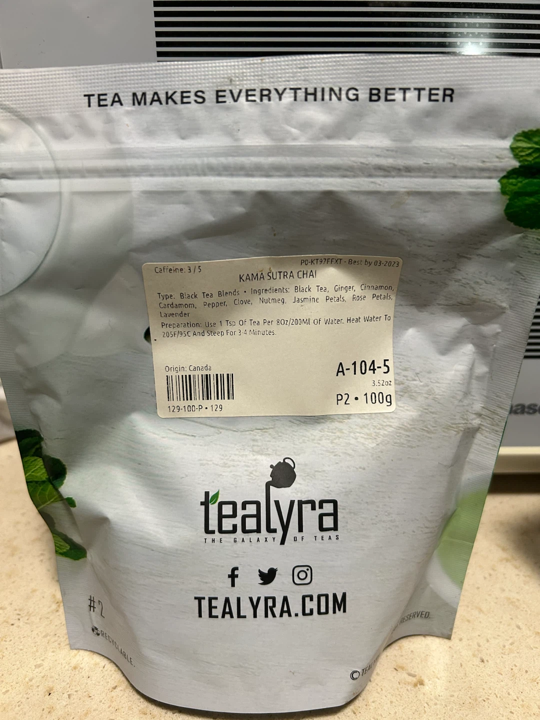 Tealyra Kama Sutra Chai Black Tea Blend-100g - photo 2