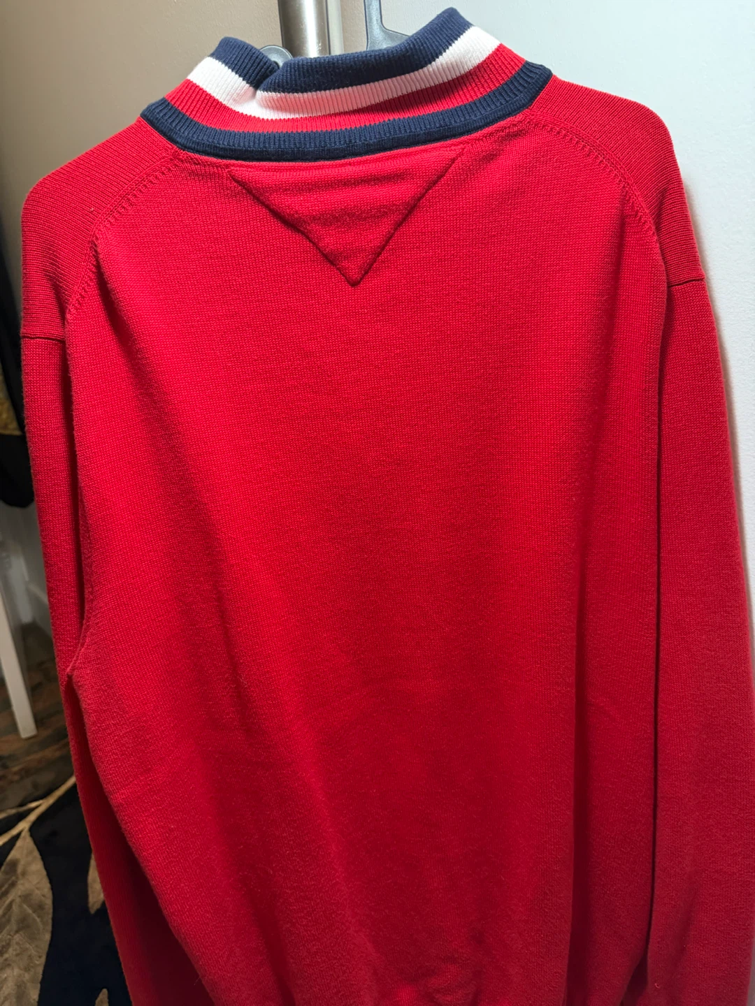 Tommy Hilfiger Quarter Zip Sweater L/G Red - photo 3