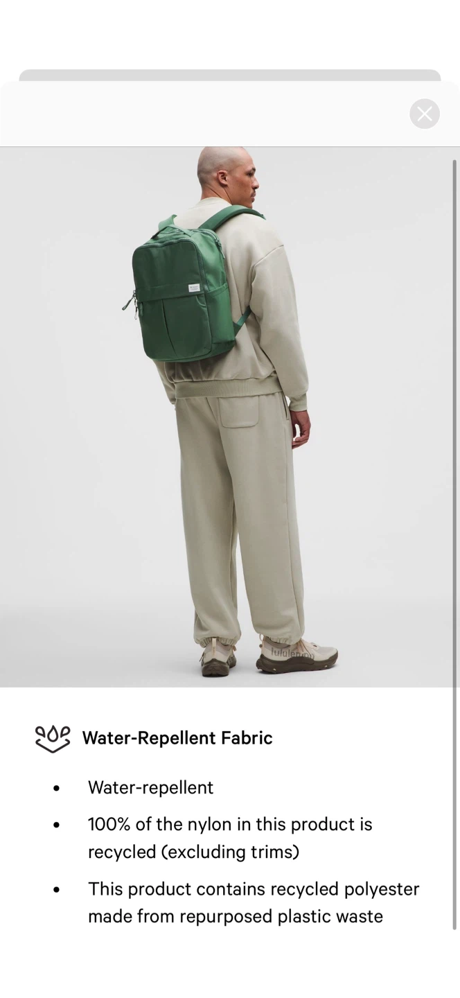 Lululemon Green Backpack 21L - photo 4
