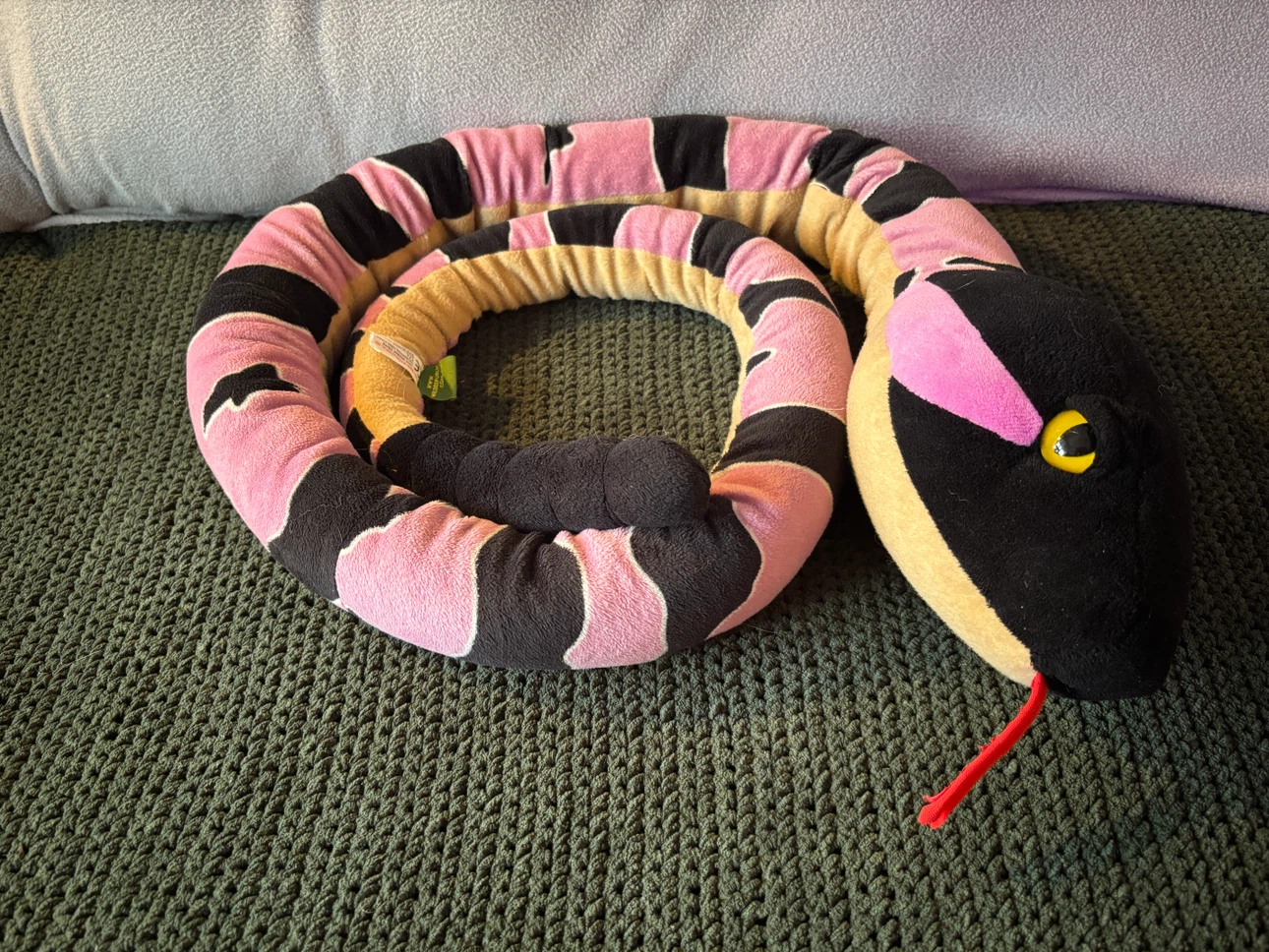 Wild Republic Plush Snake Toy - 52” length, tale rattles! - photo 2