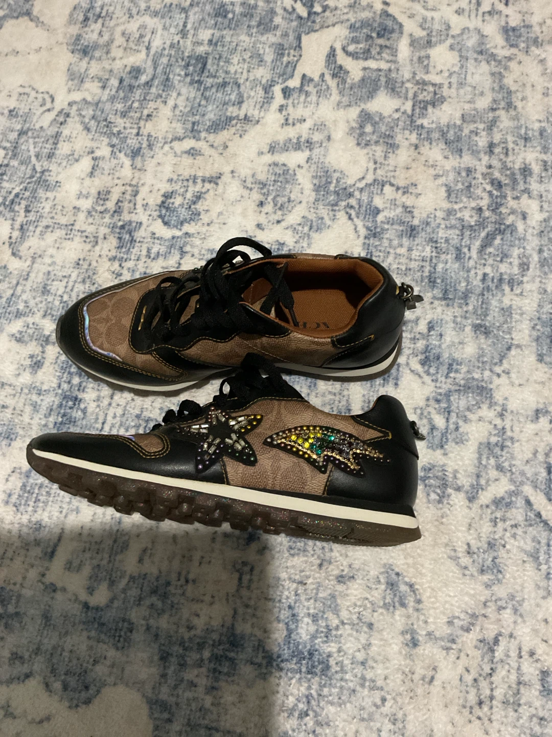 Coach Signature Sneakers with Star Embellishments