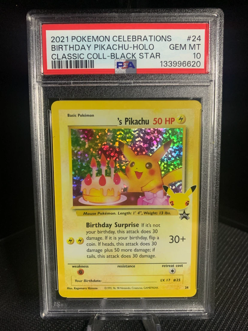 2021 Pokemon Celebrations Birthday Pikachu Holo Card