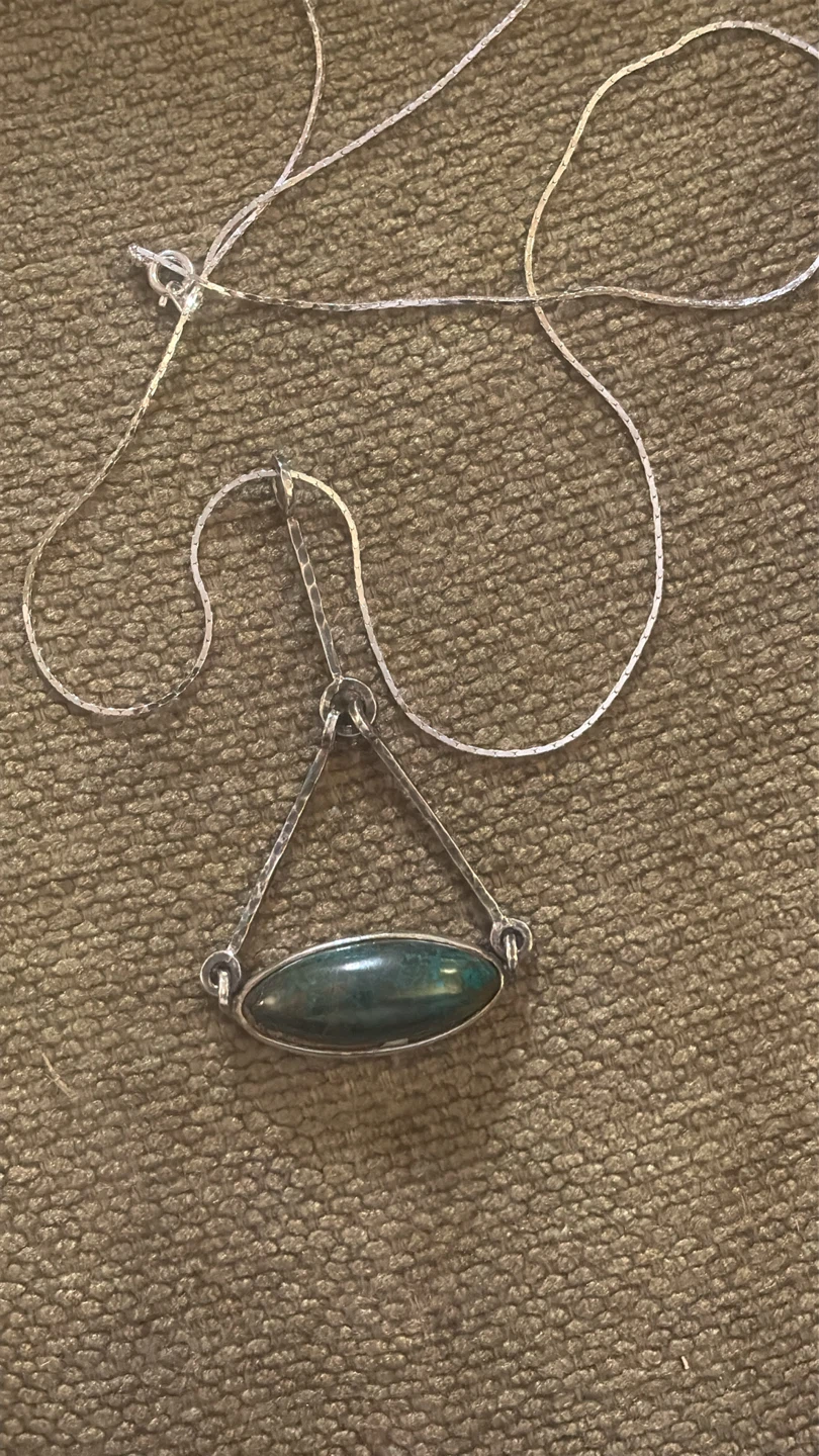 Sterling Silver Gemstone Pendant Necklace