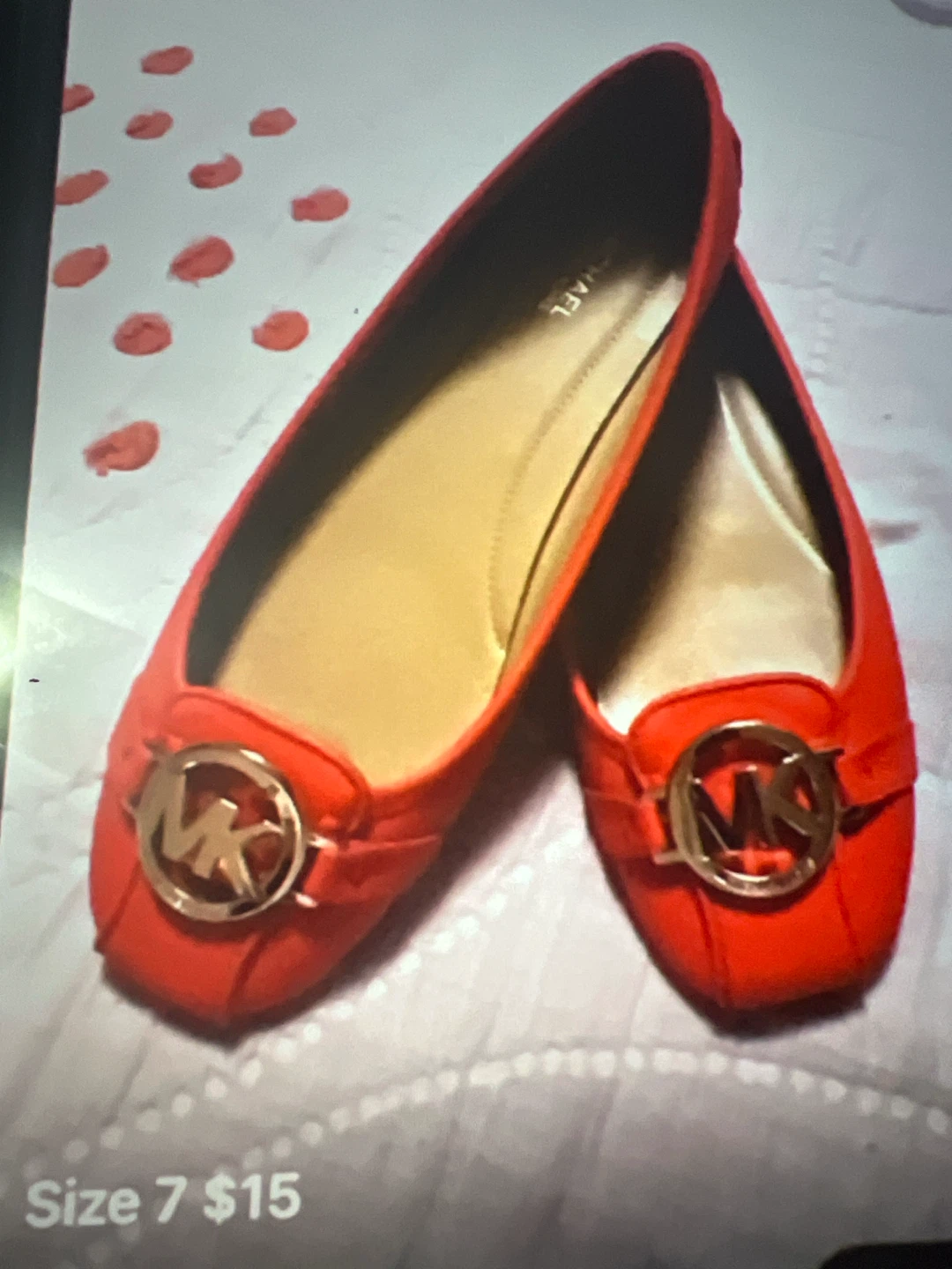 Michael Kors Red Flats Size 7 - photo 2